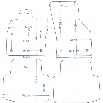 Dywaniki samochodowe Economy Octavia III i  Passat B8