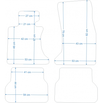 Dywaniki welurowe do BMW Seria 5 E60/61 2004-2012r. Economy