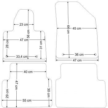 Dywaniki welurowe Economy do Citroena C5 2008-2017r.