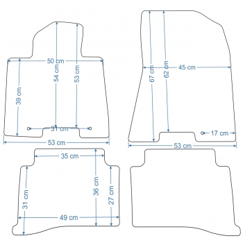 Dywaniki welurowe do Hyundai Tucson od 2015r. i Kia Sportage od 16r. Economy