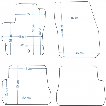 Dywaniki welurowe do Mazdy 3 2003-2009r. Economy