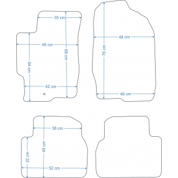 Dywaniki welurowe do Mazdy 6 2002-2008r. Economy