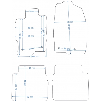Dywaniki welurowe do Mazdy 6 2008-2013r. Economy