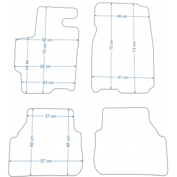 Dywaniki welurowe do Mazdy Premacy 99-05r. Economy