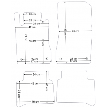 Dywaniki welurowe do Mercedes E-kl. W211 02-09r. I CLS C219 05-10 Economy
