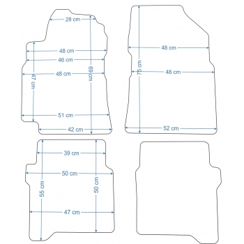 Dywaniki welurowe do Nissan Primera P12 2002-2007 Economy
