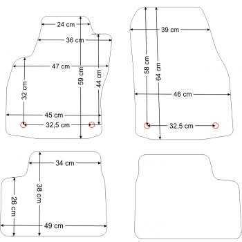 Dywaniki welurowe do Opel Astra III H HB 2004-2014r. Economy