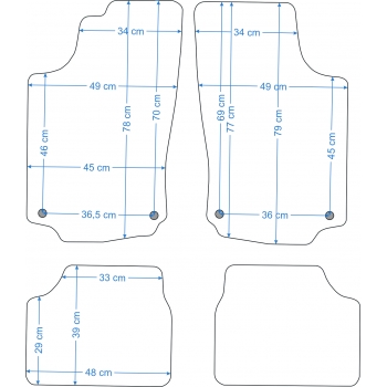 Dywaniki welurowe do Opel Corsa C 2000-2006r. Economy
