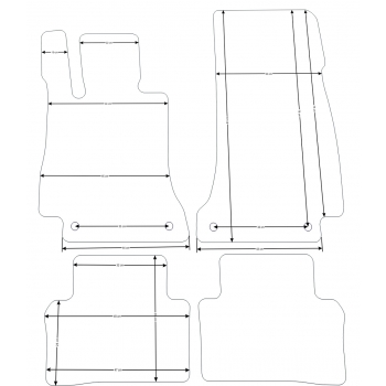 Dywaniki welurowe do Mercedes E-klasa W213 od 2016r. i CLS od 2018r.-  Economy