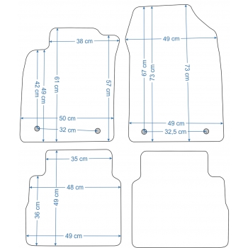 Dywaniki samochodowe Silver Opel Vectra C Kombi 2003-2009r./Signum 2003-2008r.