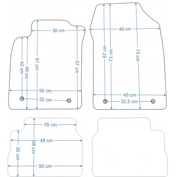 Dywaniki welurowe do Opel Vectra C Sedan/HB 2004-2008r.-  Economy