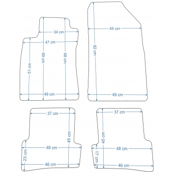 Dywaniki welurowe do Renault Clio III 2005-2012r. -  Economy