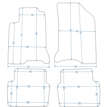 Dywaniki welurowe do Renault Laguna II 01-07r. -  Economy