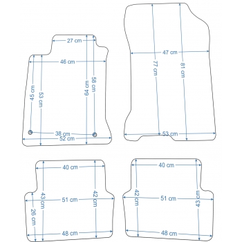Dywaniki welurowe do Renault Laguna III 07-15r. -  Economy