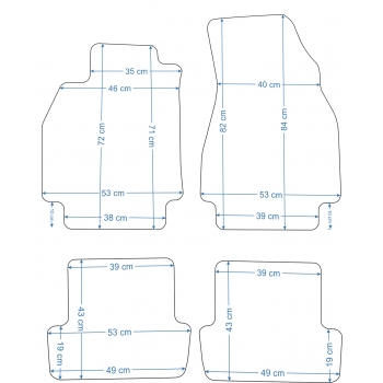 Dywaniki welurowe do Renault Megane II 2002-2009r. -  Economy