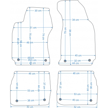 Dywaniki welurowe do Skoda Superb 2002-2008r. -  Economy