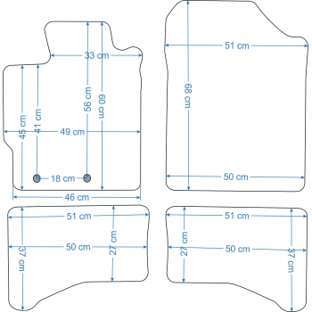 Dywaniki welurowe do Toyota Yaris Hybryda 2012-2019r. -  Economy