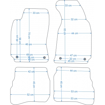 Dywaniki welurowe do VW Passat B5/B5FL 1996-2005 -  Economy