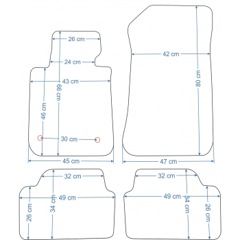 Dywaniki samochodowe Silver BMW Seria 1 E87 Hatchback 5 drzwi 2004-2011r. + RZEPY