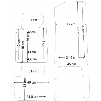 BMW Seria 3 E46 1998-2006r.  Dywaniki welurowe Gold