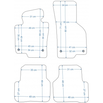 Czarne dywaniki welurowe ALDOS Gold PLUS – Volkswagen Passat B6/B7 (2005–2014)