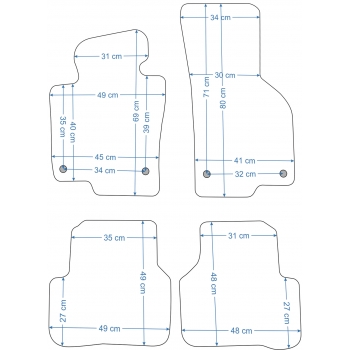 Dywaniki welurowe VW Passat B6/B7 2005-2014r. / Passat cc 2012-2016r. - Jakość Diamond