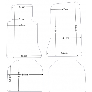 Dywaniki RYPSOWE Mercedes E-klasa W124 84-97r.