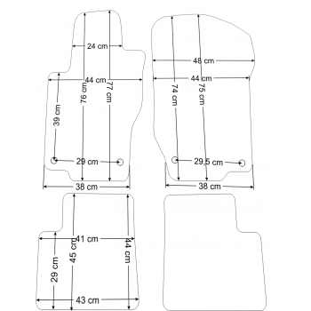 Dywaniki welurowe RYPSOWE Mercedes  ML W164 i GL X164