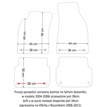 Dywaniki samochodowe Silver Audi A6 C6 2004-2006r.