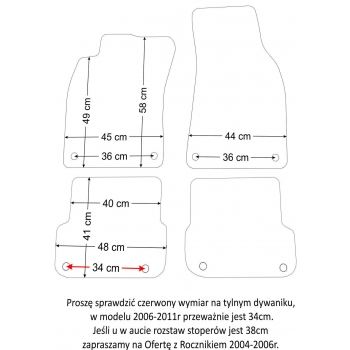 Dywaniki samochodowe Silver Audi A6 C6 FL 2006-2011r.