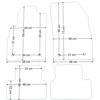 Dywaniki samochodowe Silver Opel Astra IV J 2009-2019 /Cascada 2013-2019/Cruze 2009-2014