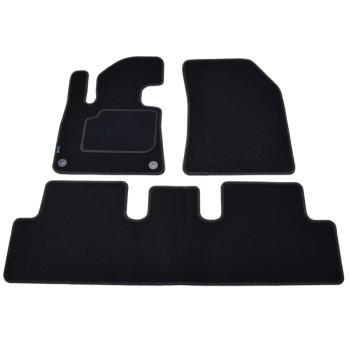 Dywaniki samochodowe Silver Citroen C4 Picasso II 5os. 2013-2018r. / Spacetourer 2018-2022r.  (czarne - SP053)