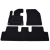 Dywaniki samochodowe Silver Citroen C4 Picasso II 5os. 2013-2018r. / Spacetourer 2018-2022r.  (czarne - SP053)