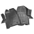 Dywaniki gumowe, korytkowe 3D, Stingray - Ford Transit od 2014r. / 2 el.