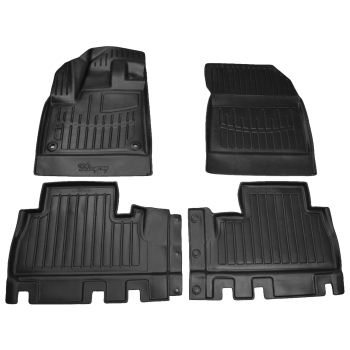 Dywaniki gumowe, korytkowe 3D, Stingray - Opel Combo E od 2018r. bez podłokietnika. / 4 el.