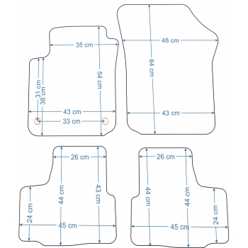 Dywaniki welurowe Skoda Citigo od 2012r. - Jakość Diamond